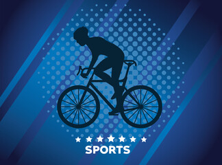 athletic man bike ride sport silhouette