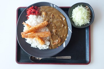 Tempura curry with rice