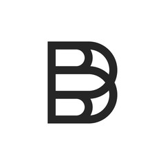 letter BB logo template