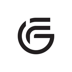 letter GF, FG logo design