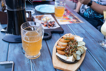 beer and snacks