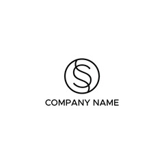 Initial O and S vector logo