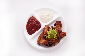 chicken wings with sauce