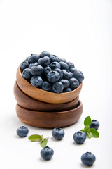 blueberries in  wooden cup