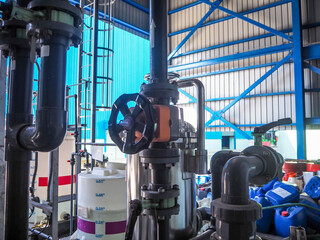 Manual valve for apply industrial zone which popular to install with tank, pipe, pump, pond and mature in Combined-Cycle Co-Generation Power Plant.