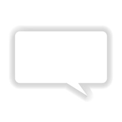 四角いふきだしのアイコン (シャドウ)