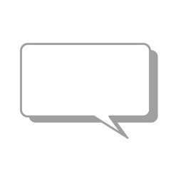 Fototapeta premium 四角いふきだしのアイコン (線画 シャドウ)