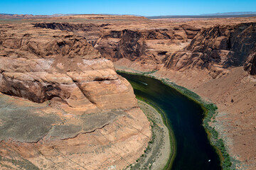 Adventure place. Canyon in Glen Canyon National Recreation Area. Scenic Horseshoe Bend canyon on...