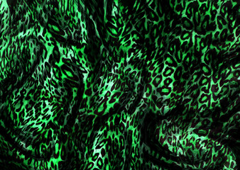 Obraz na płótnie Canvas leopard skin pattern with metallic paper