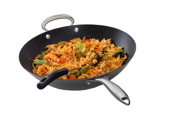 frying pan with vegetables