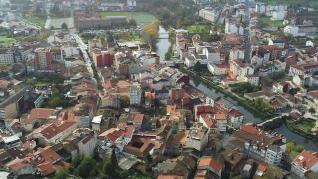 Monforte de Lemos. Galicia,Spain. Aerial Drone Footage