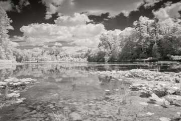 Pond reflection in Infrared