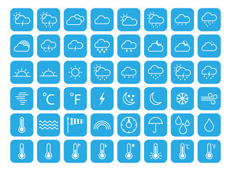 Set with different weather icons. EPS 10