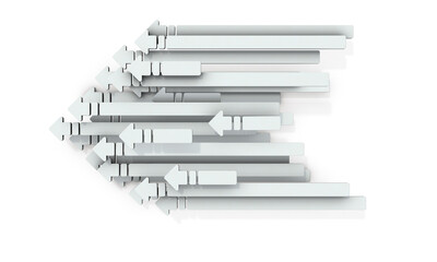 左に進む沢山の矢印