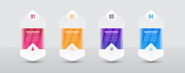 Business Infographics design template for promoting business 