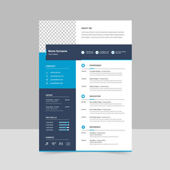 Modern CV Resume template layout design	