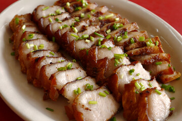 Freshly cooked beef with broccoli on a plate