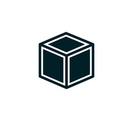 Cube icon vector logo design template
