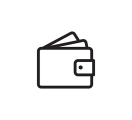 Wallet icon vector logo design template