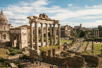 Vlies Fototapete Altes Gebäude Historical Roman Forum, Italy Rome - Europe