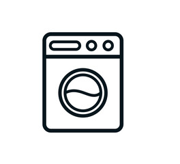 Washing machine icon vector logo design template