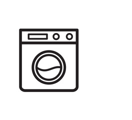 Washing machine icon vector logo design template