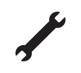 Wrench icon vector logo illustration flat style