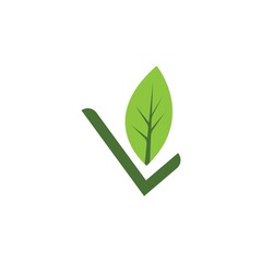 green leaf ecology nature element  vector icon of go green