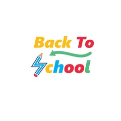 back to school text card label vector design