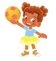 boy holds soccer ball