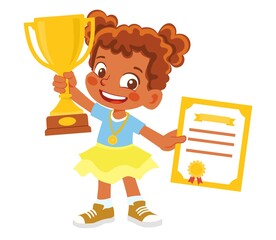 boy with a winner cup