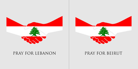 pray for lebanon and pray for beirut vector illustration pray for lebanon and pray for beirut vector illustration. lebanon flag from massive explosion. design for humanity, peace, donations, charity a - obrazy, fototapety, plakaty