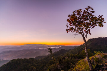 Morning scenery on high mountains.2