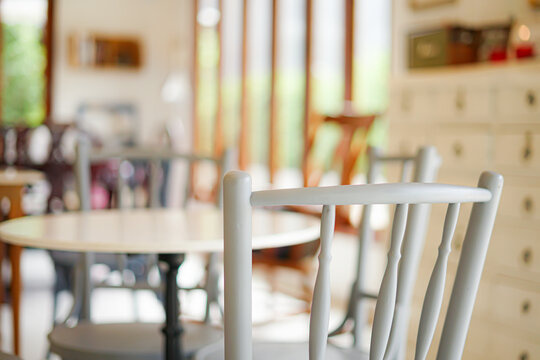 Blur image of interior in cafe.