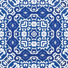 Ornamental azulejo portugal tiles decor.