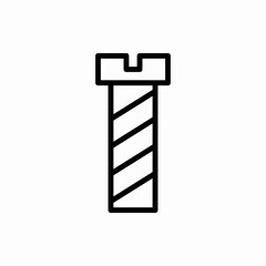 Outline screw icon.Screw vector illustration. Symbol for web and mobile