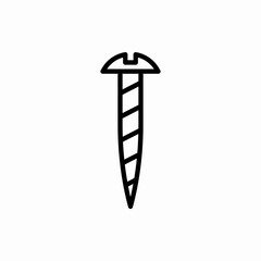 Outline screw icon.Screw vector illustration. Symbol for web and mobile