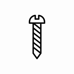 Outline screw icon.Screw vector illustration. Symbol for web and mobile