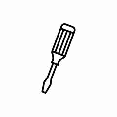 Outline screwdriver icon.Screwdriver vector illustration. Symbol for web and mobile