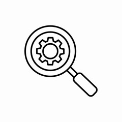Outline search setting icon.Search setting vector illustration. Symbol for web and mobile
