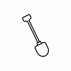 Outline shovel icon.Shovel vector illustration. Symbol for web and mobile