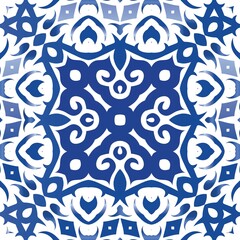 Traditional ornate portuguese azulejo.