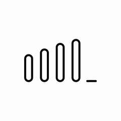 Outline signal bars icon.Signal bars vector illustration. Symbol for web and mobile