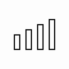 Outline signal bars icon.Signal bars vector illustration. Symbol for web and mobile