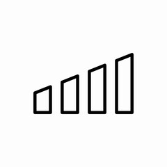 Outline signal bars icon.Signal bars vector illustration. Symbol for web and mobile