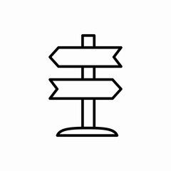 Outline signpost icon.Signpost vector illustration. Symbol for web and mobile