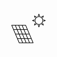 Outline solar battery icon.Solar battery vector illustration. Symbol for web and mobile