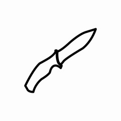 Outline soldier knife icon.Soldier knife vector illustration. Symbol for web and mobile