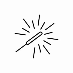 Outline sparkler icon.Sparkler vector illustration. Symbol for web and mobile