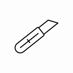 Outline stationery knife icon.Stationery knife vector illustration. Symbol for web and mobile
